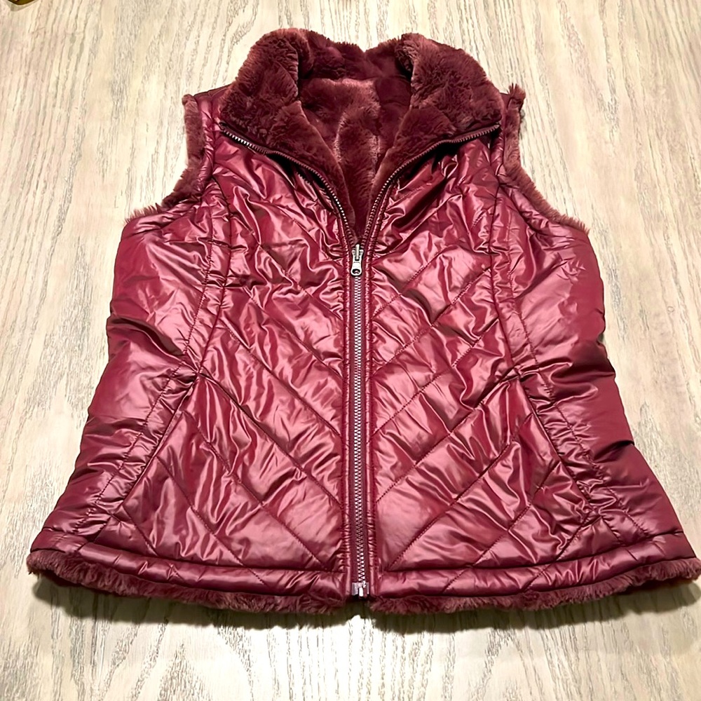 Women’s Nicole Miller Purple Reversible Vest